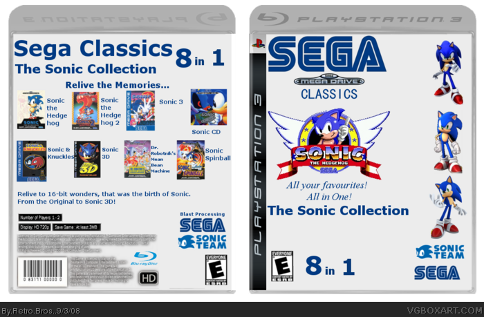 Sega Megadrive Classics: The Sonic Collection box art cover