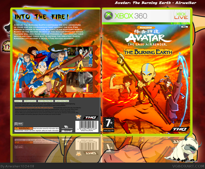 Avatar: The Burning Earth box art cover
