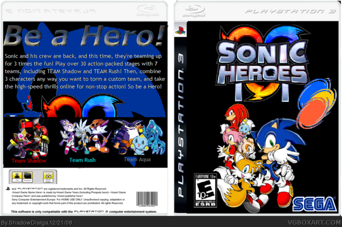 Sonic Heroes II box art cover