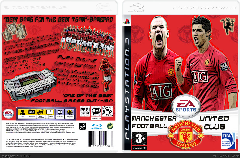 Manchester United Football Club Game box cover