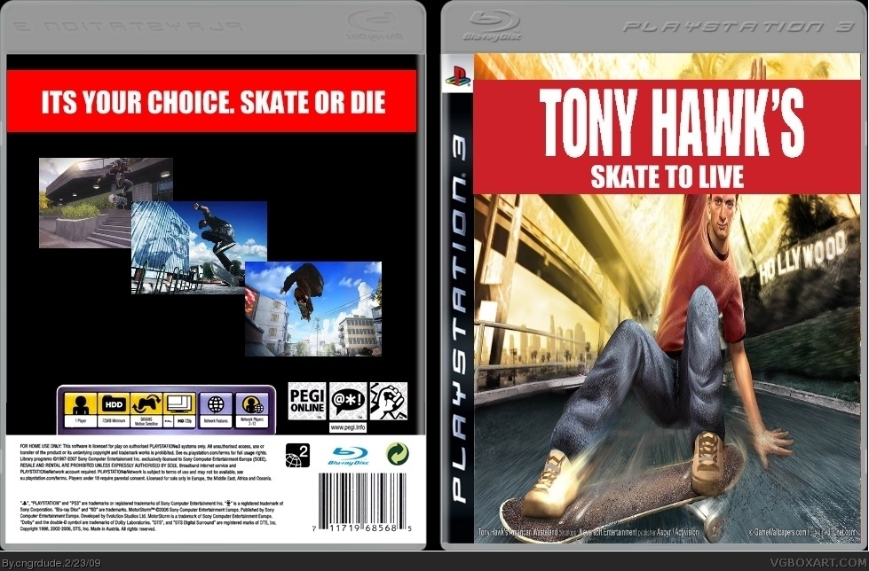 Tony Hawk's Skate To Live box cover