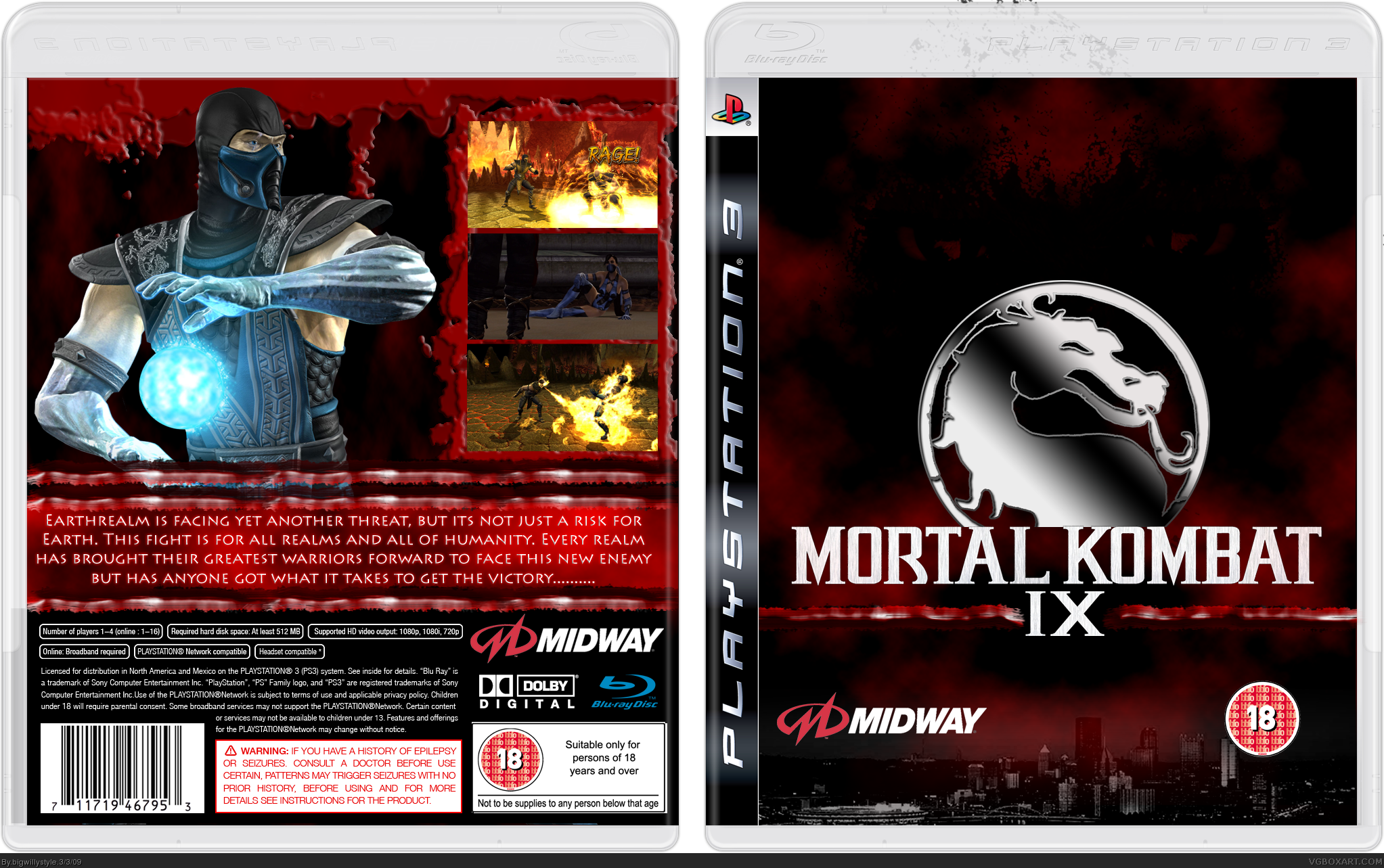 Mortal Kombat 9 box cover