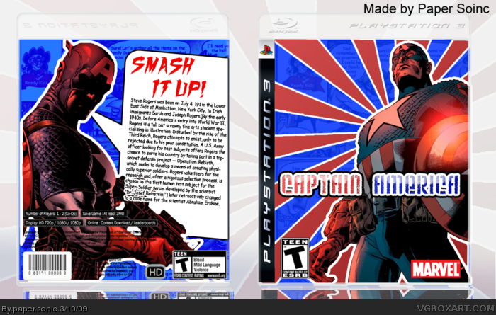 Captain America box art cover