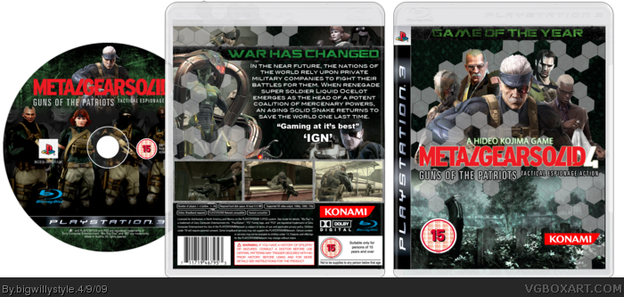 Metal Gear Solid 4: Game of the Year box art cover