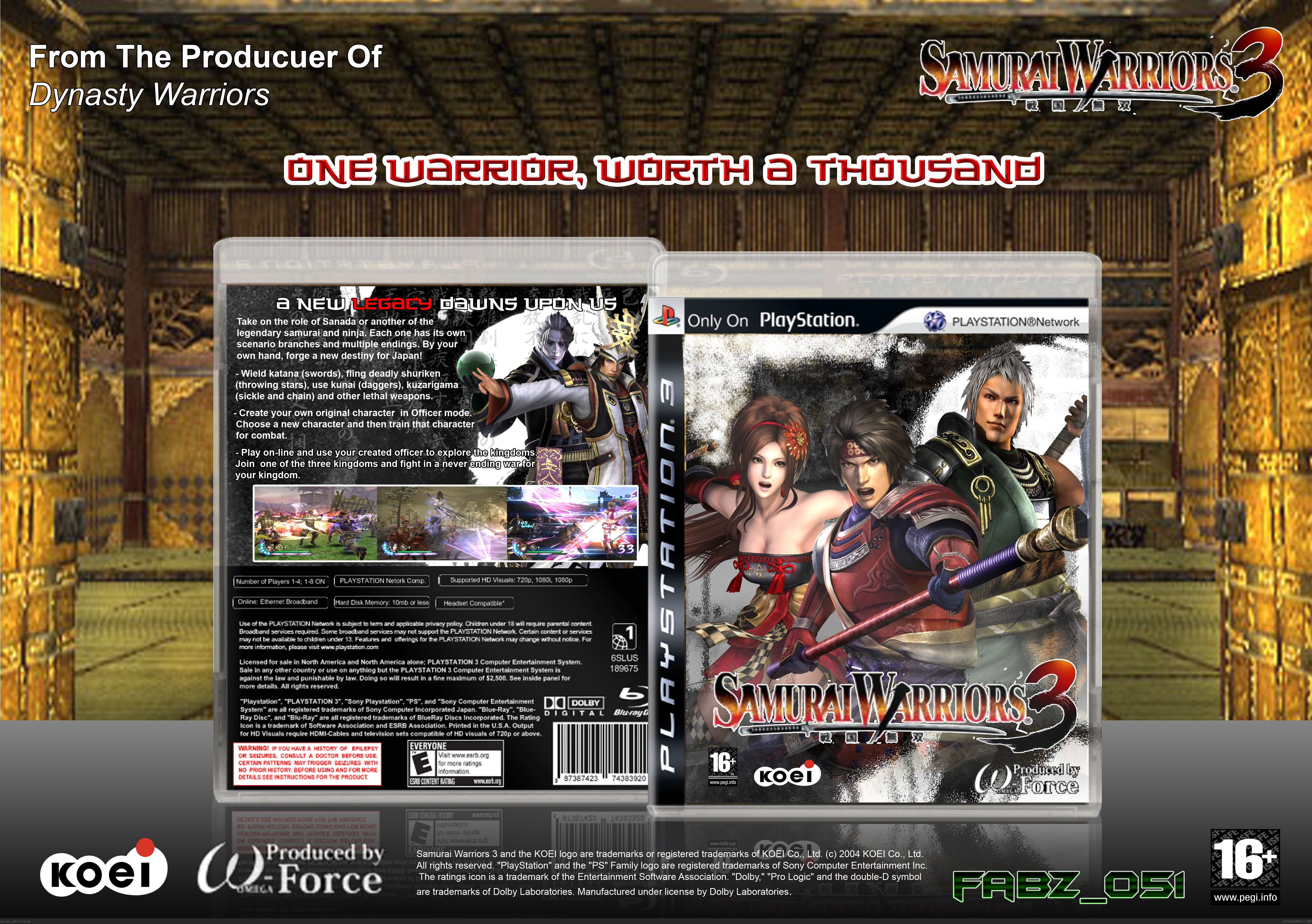 Samurai Warriors 3 box cover