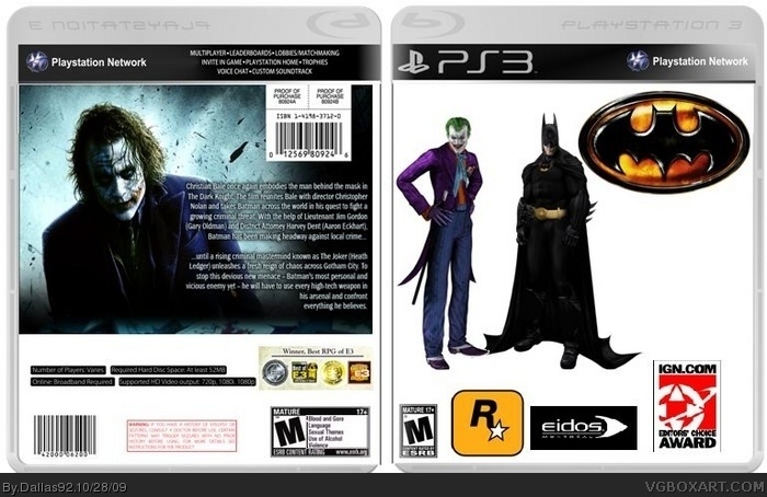 Batman: The Dark Knight box art cover