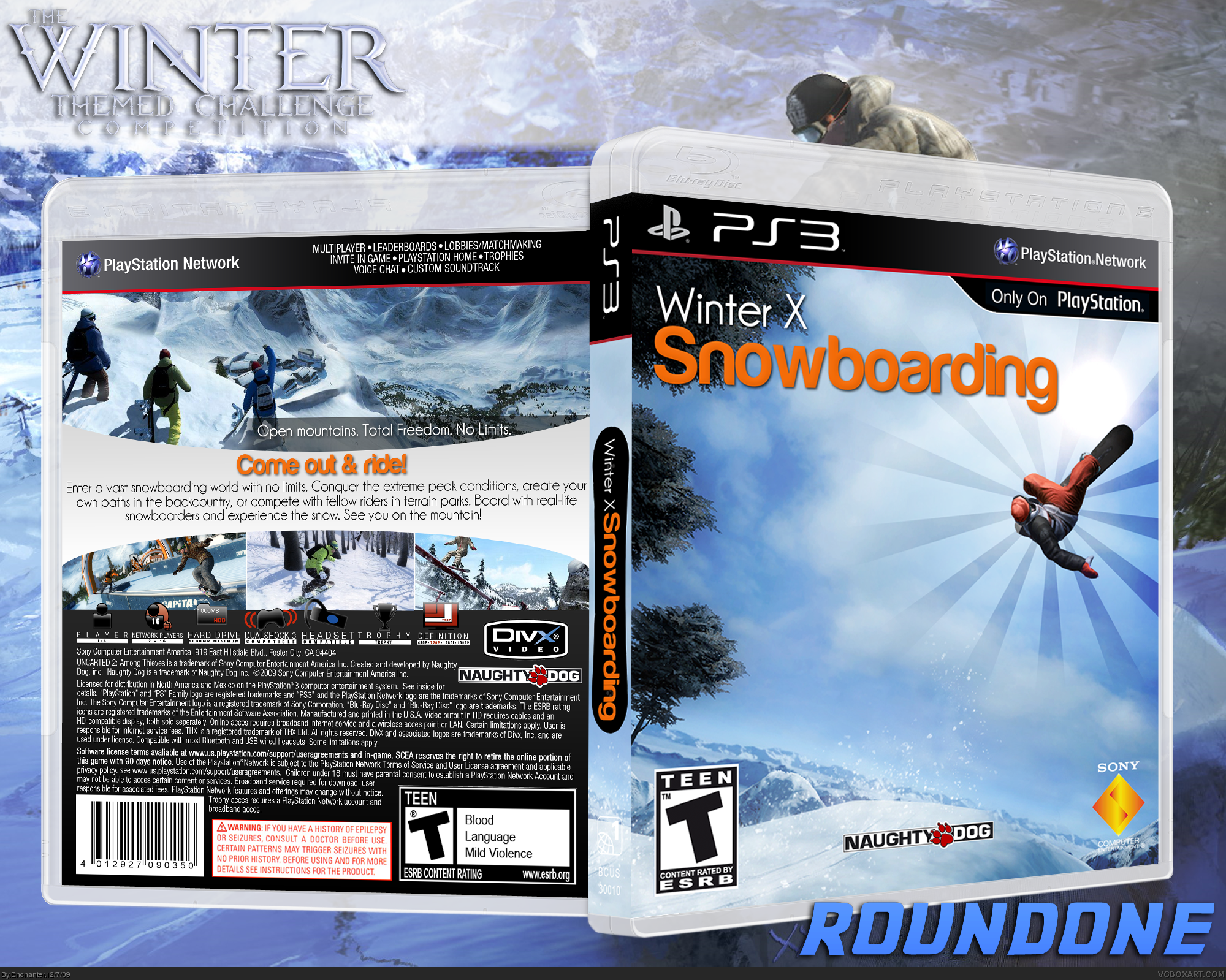 Winter X Snowboarding box cover