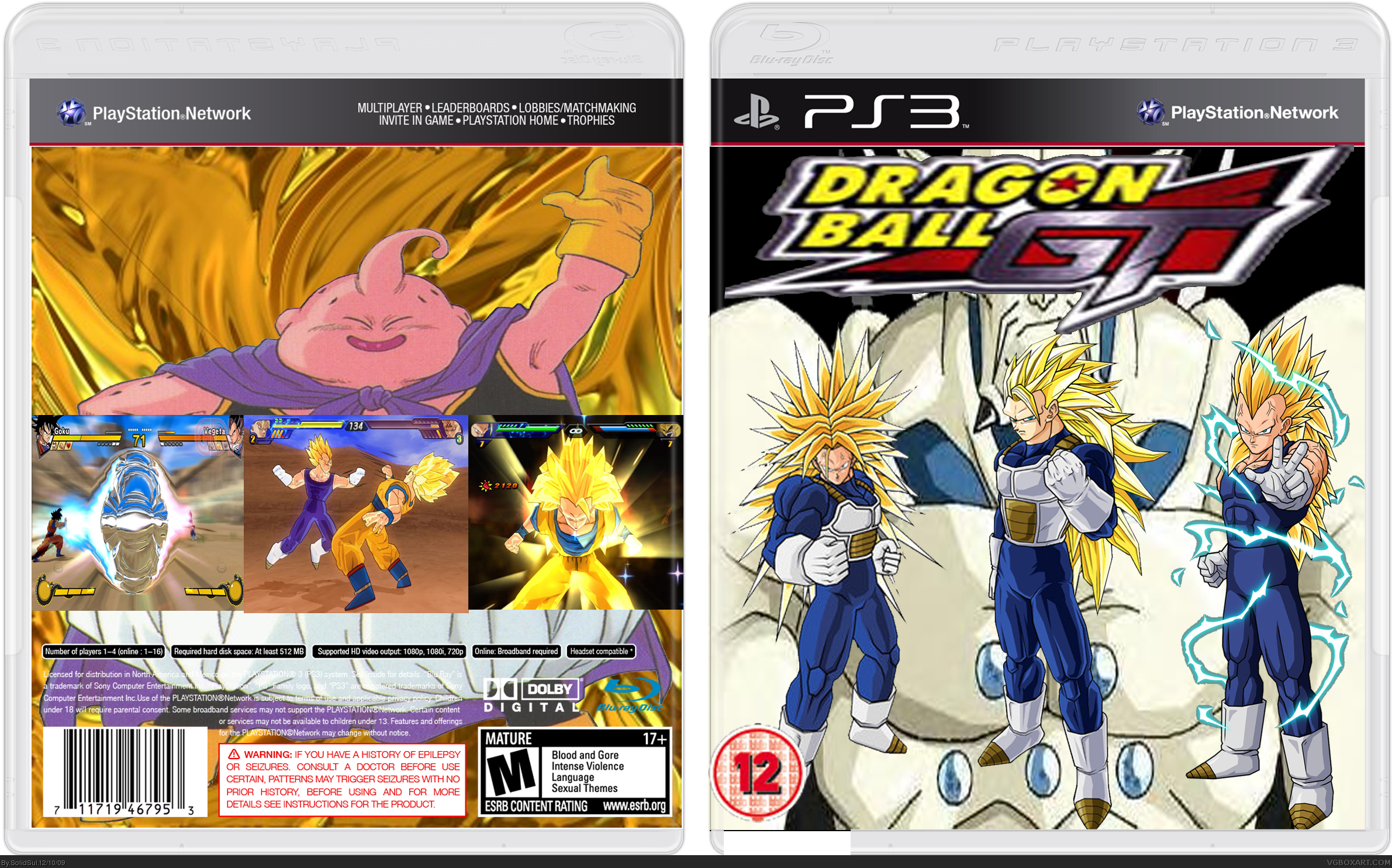 Dragon Ball GT:SSJ 3 Side box cover