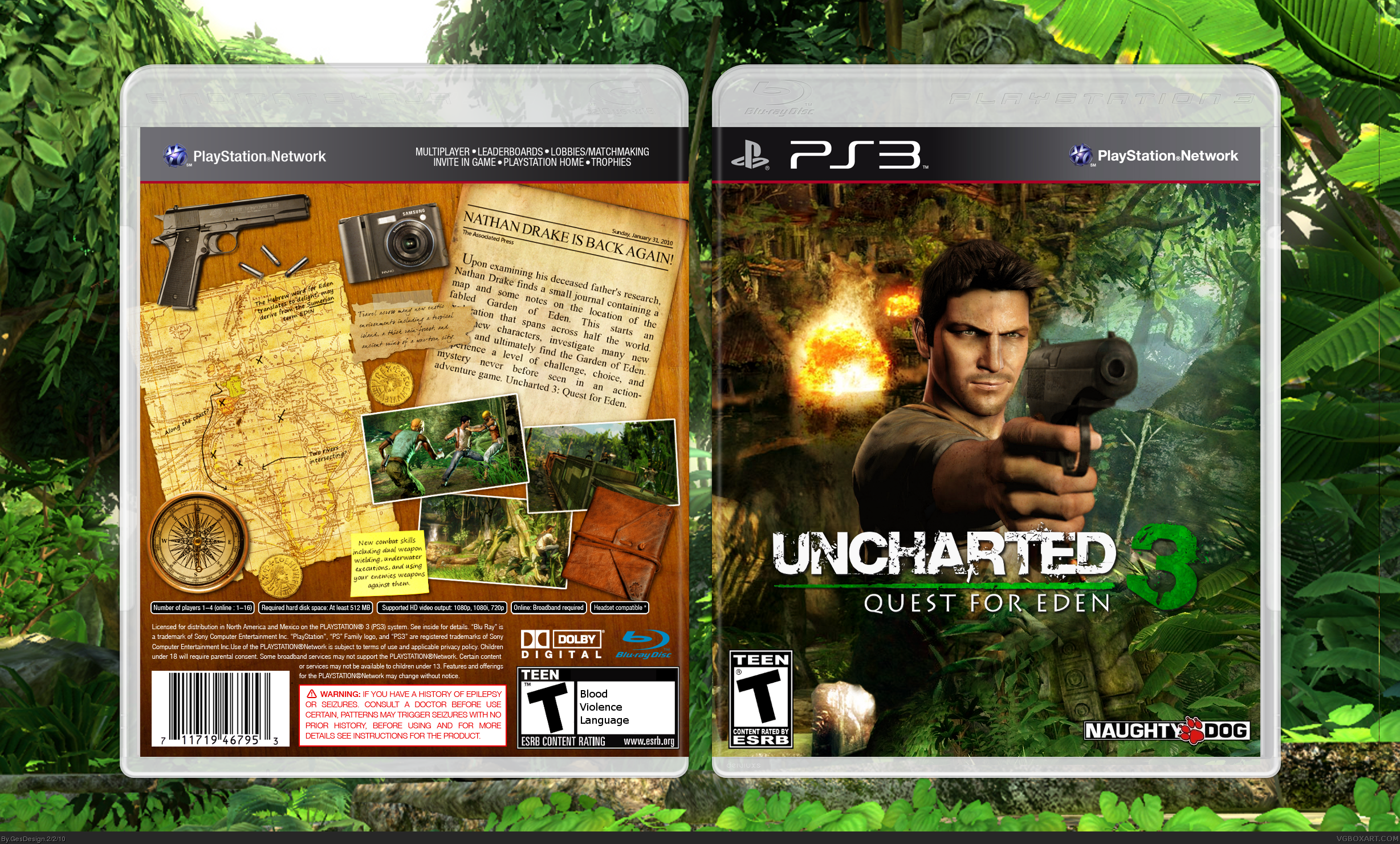 Uncharted 3: Quest for Eden box cover
