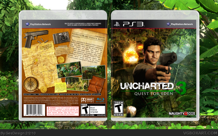 Uncharted 3: Quest for Eden box art cover
