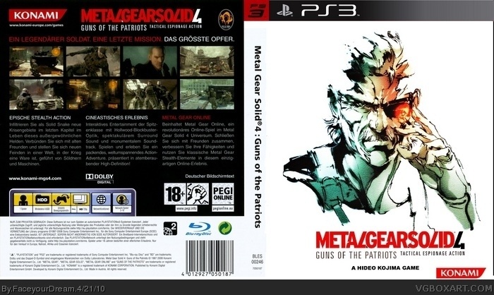 Metal Gear Solid 4 (German limited edition) box art cover