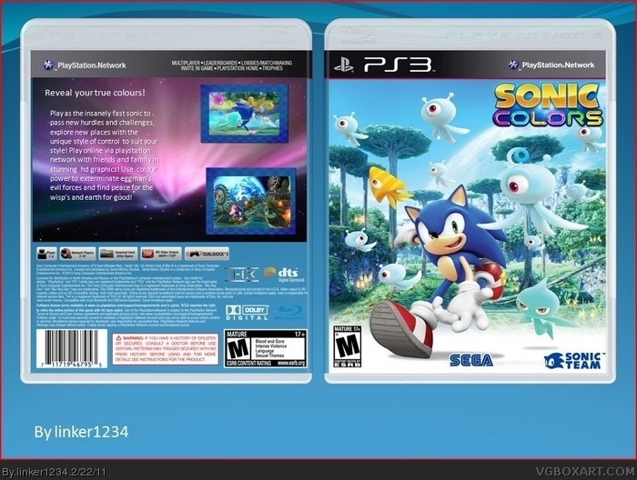 sonic colours (PS3) box art cover