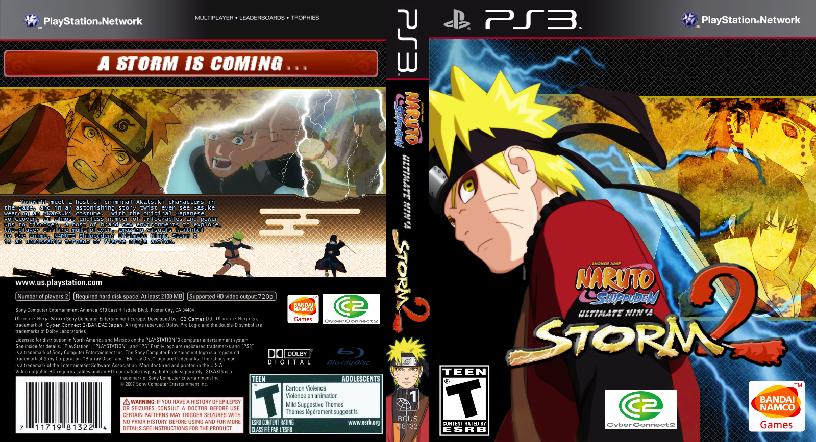 Naruto Shippuden: Ultimate Ninja Storm 2 box cover