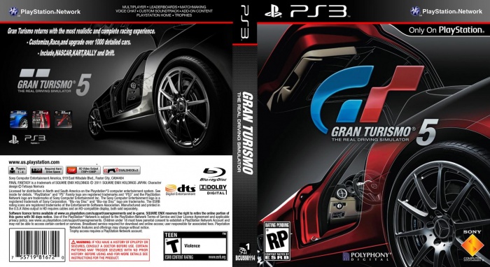 Gran Turismo 5 semi original box art cover