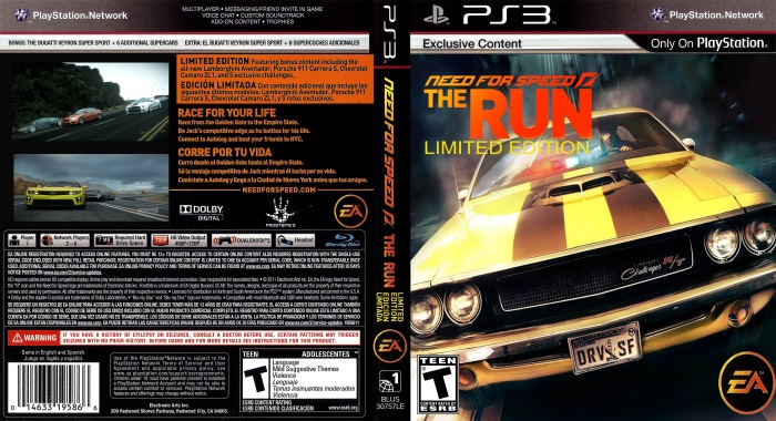 Need For Speed: The Run box art cover
