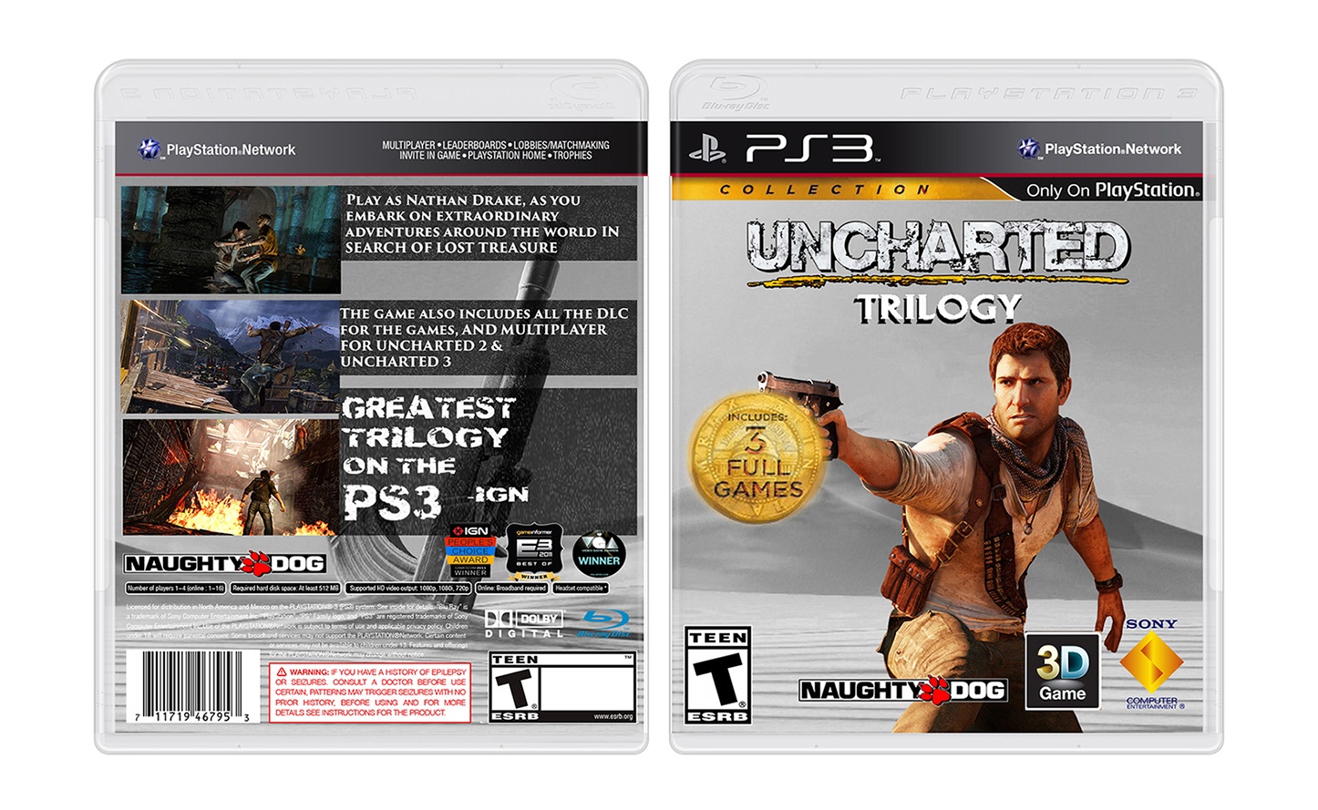 Uncharted: Trilogy Collection box cover