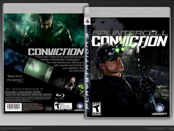 Tom Clancy's Splinter Cell: Conviction box art cover