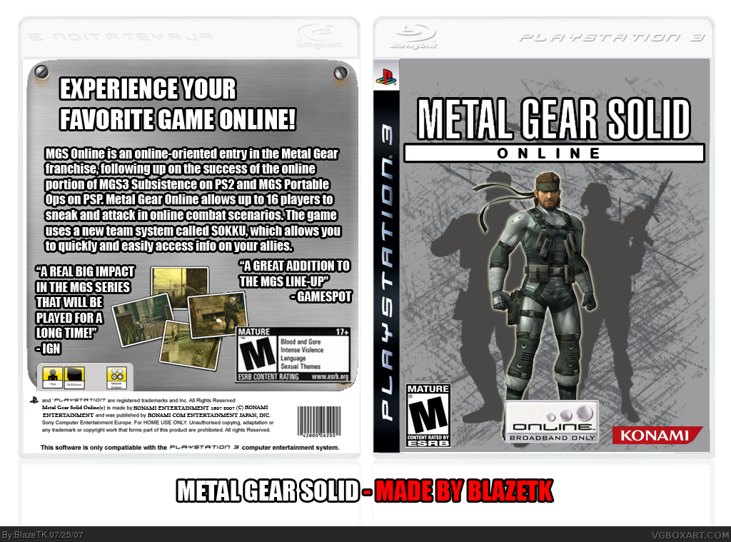 Metal Gear Solid: Online box cover