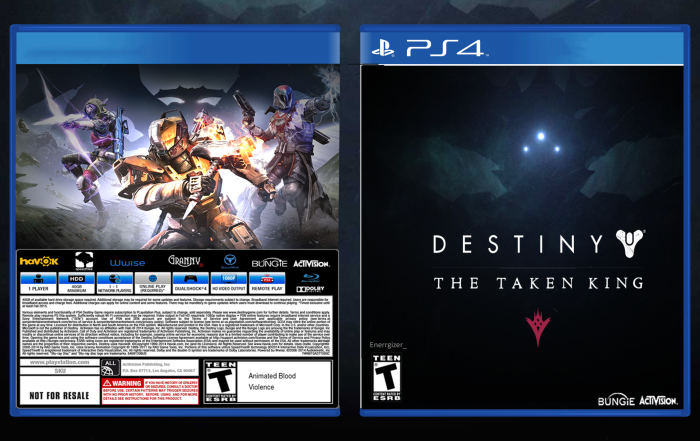 Destiny (PS4) The Taken King box art cover