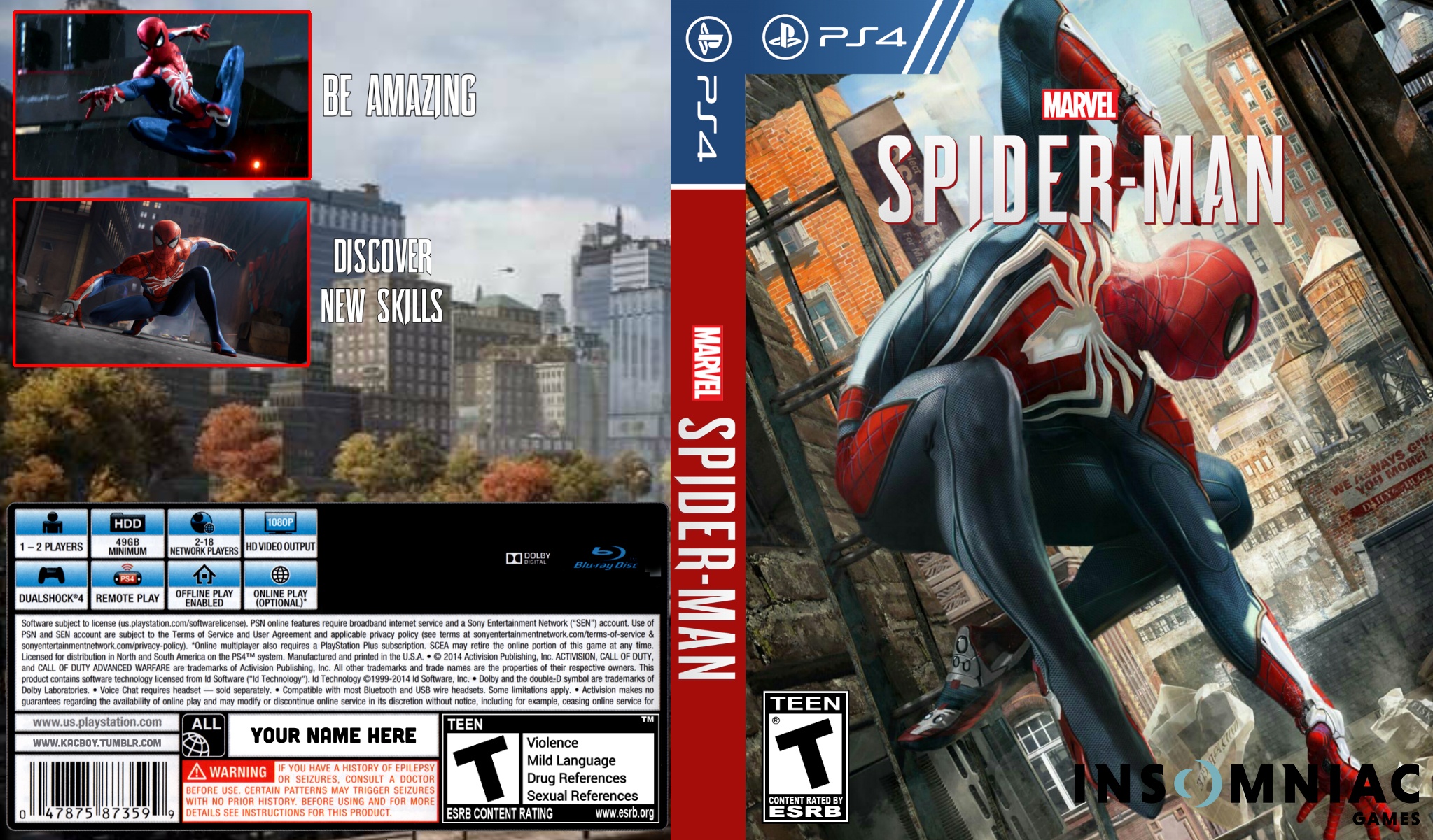 Spider-Man PS4 box cover