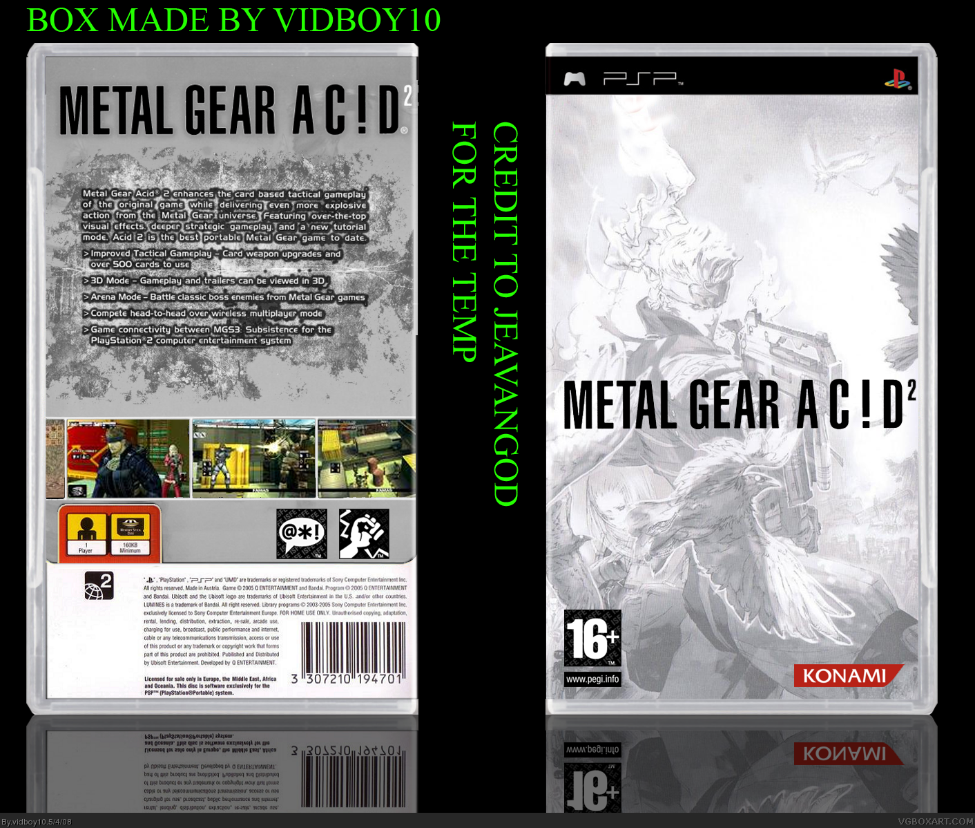 Metal Gear Acid 2 box cover