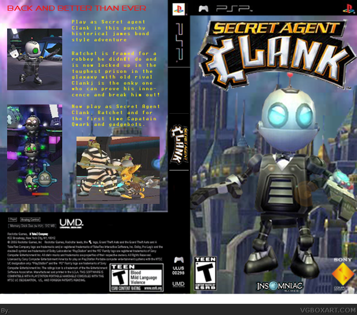 Secret Agent Clank box cover