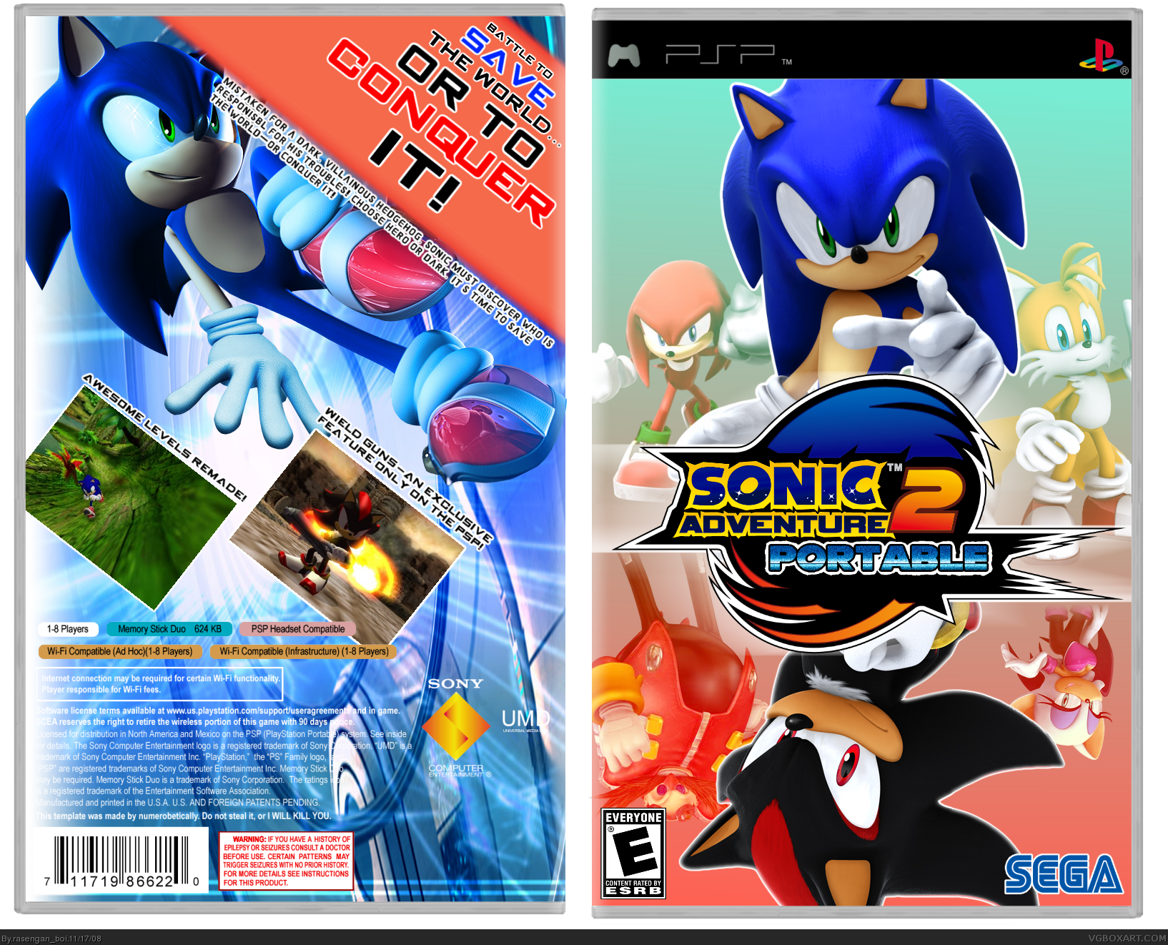 Sonic Adventure 2 Portable box cover