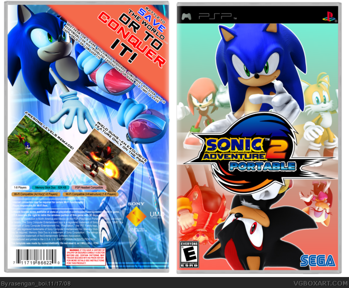 Sonic Adventure 2 Portable box art cover