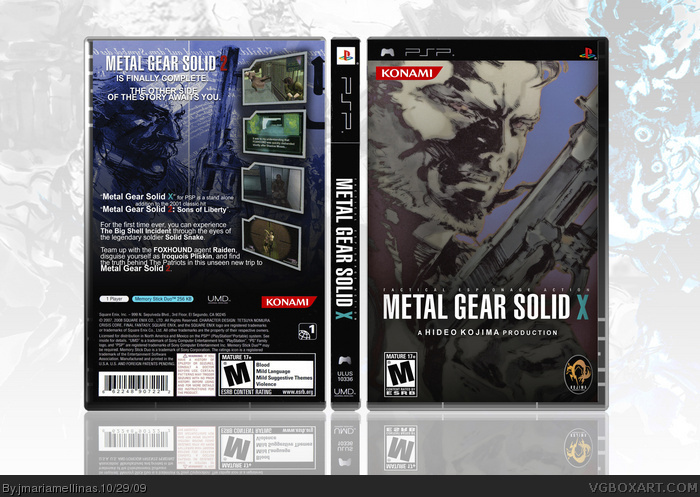 Metal Gear Solid X box art cover