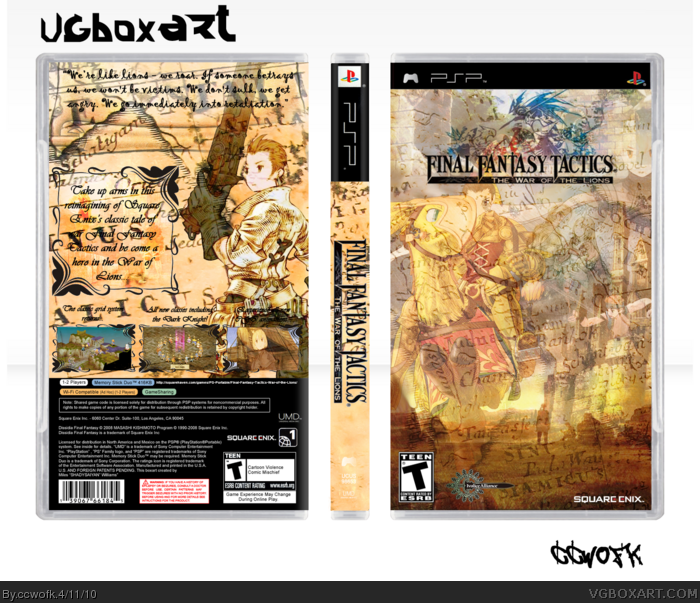 Final Fantasy Tactics: War of the Lions box art cover