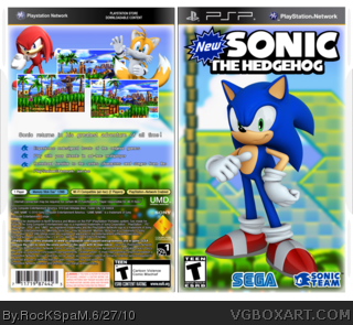 New Sonic The Hedgehog box art cover