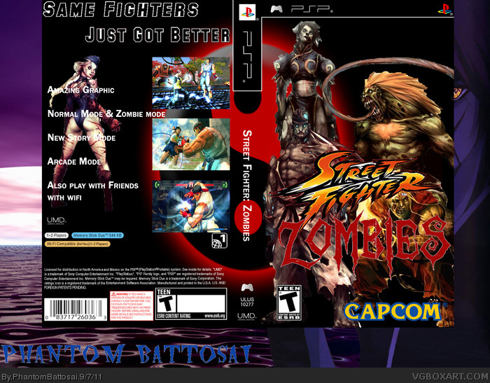 Street Fighter: Zombies box art cover