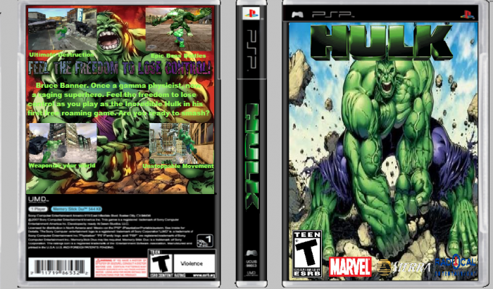 Hulk The Video Game box art cover