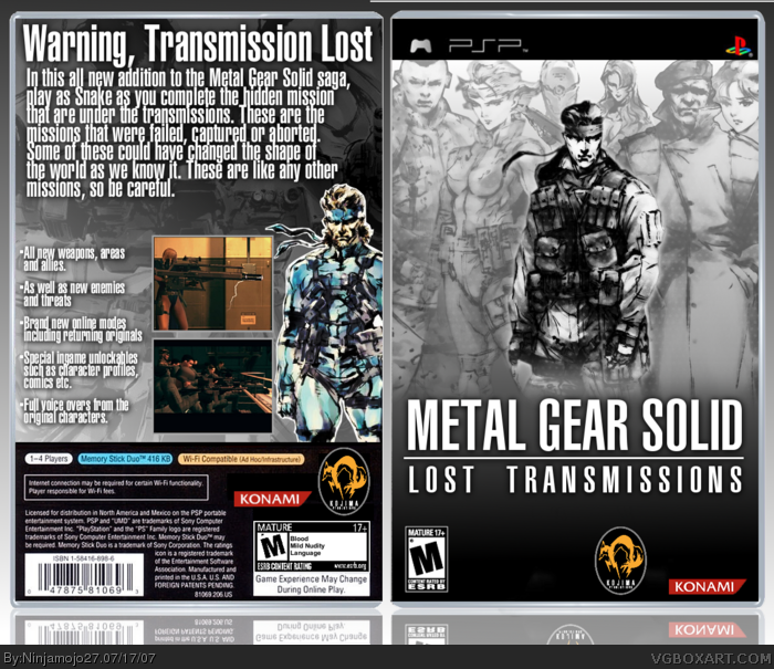 Metal Gear Solid: Lost Transmissions box art cover