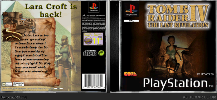 Tomb Raider IV: The Last Revelation box art cover