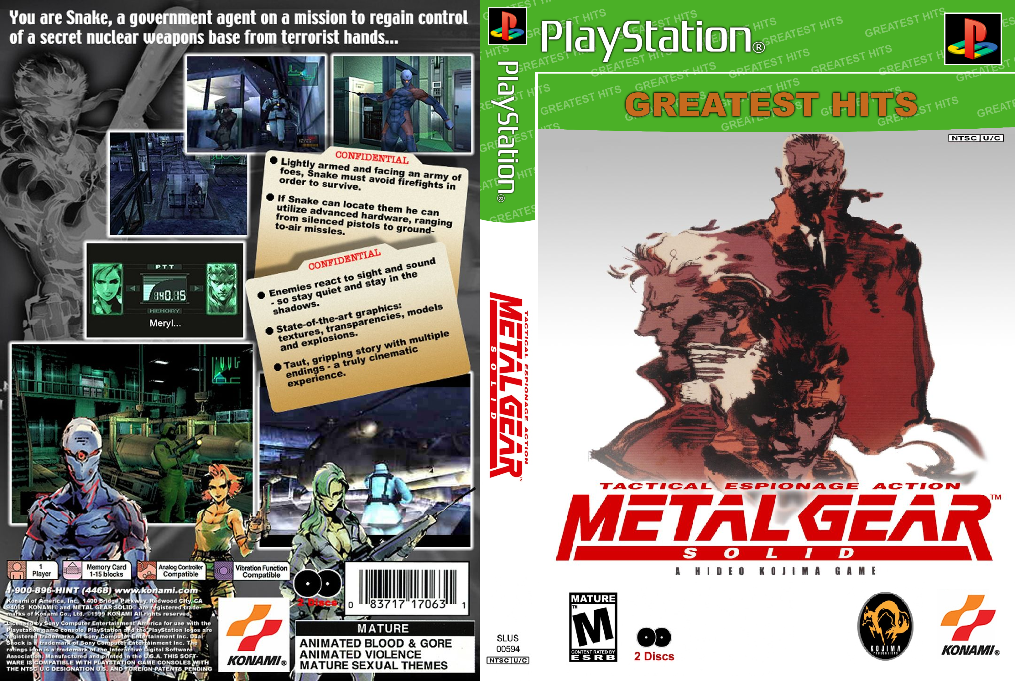 Metal Gear Solid - Greatest Hits Edition box cover