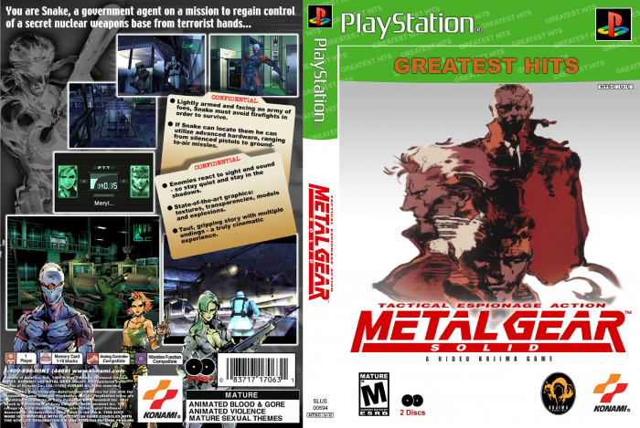Metal Gear Solid - Greatest Hits Edition box art cover