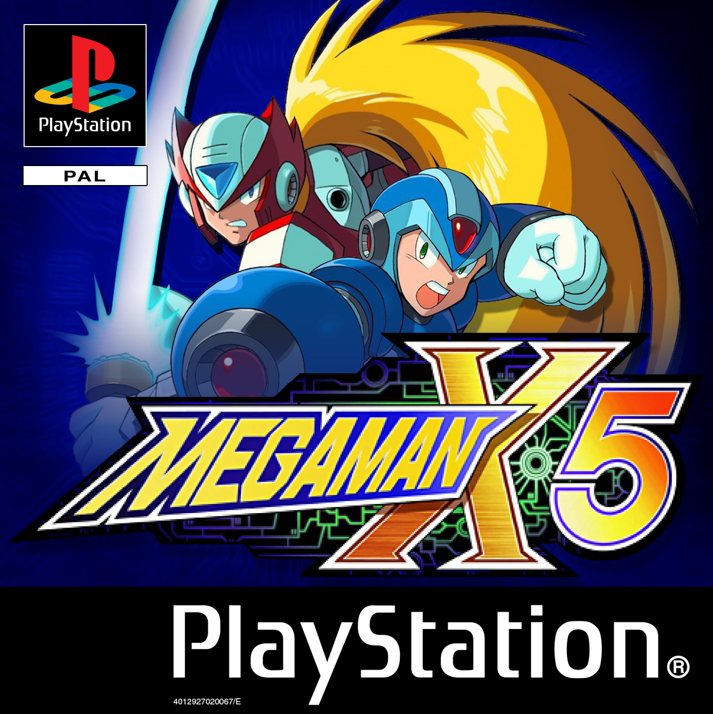 Megaman X5 box cover