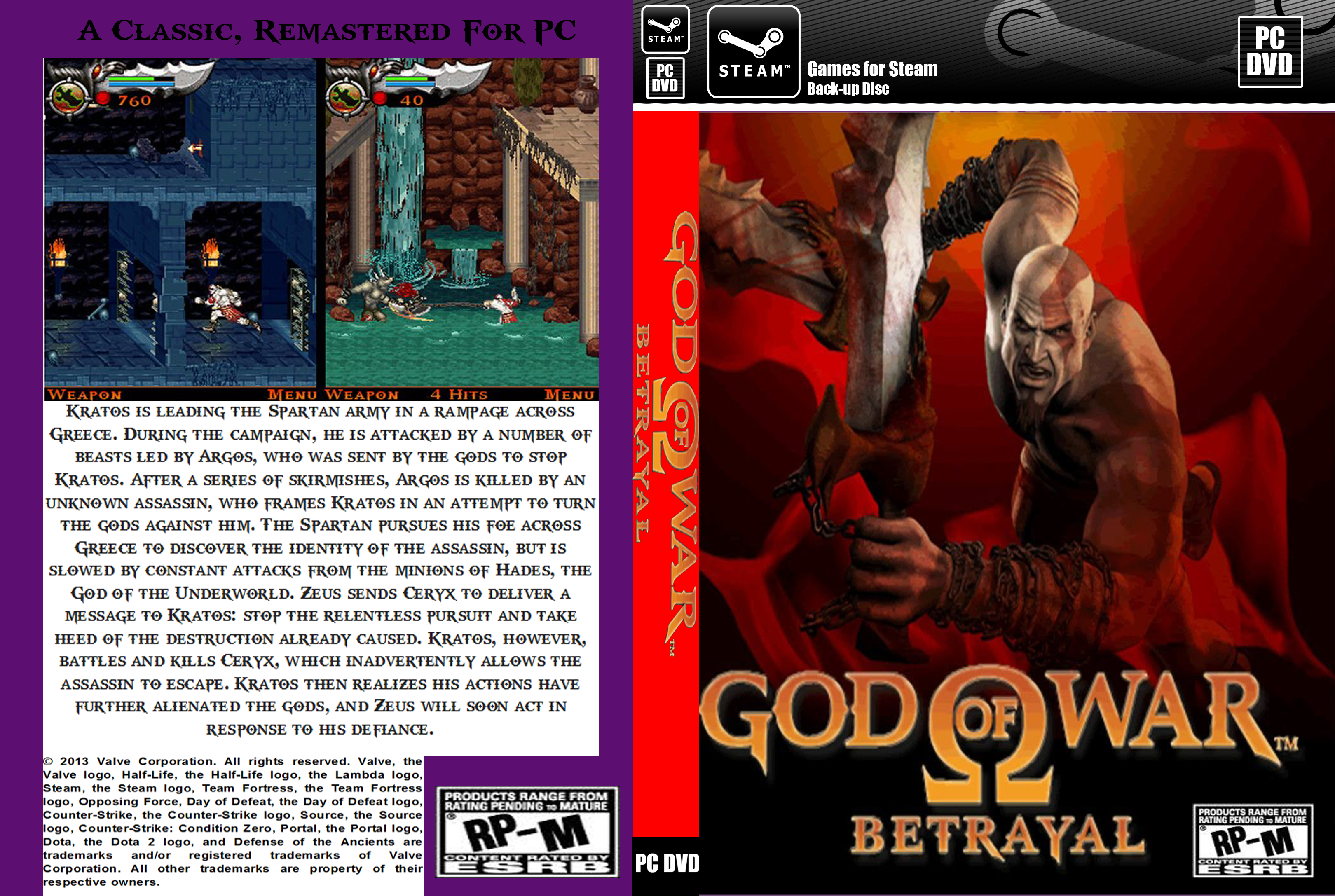 God of War Betrayal Remastered box cover