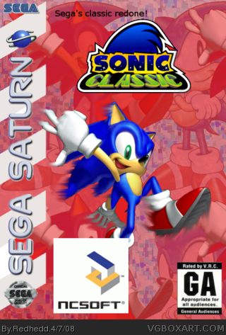 Sega Sonic The Hedgehog box cover
