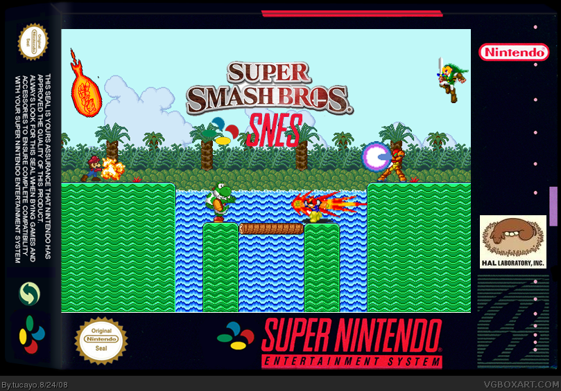 Super Smash Bros. SNES box cover