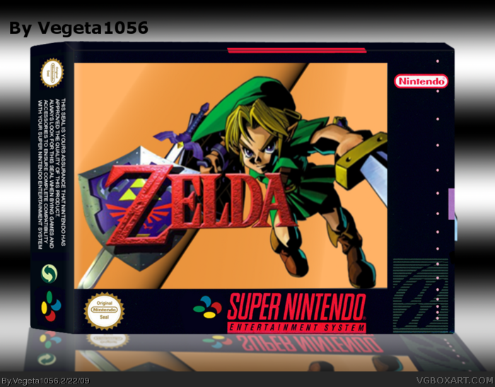Legend of Zelda box art cover