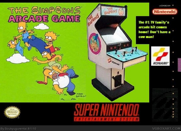 The Simpsons Arcade Game box art cover