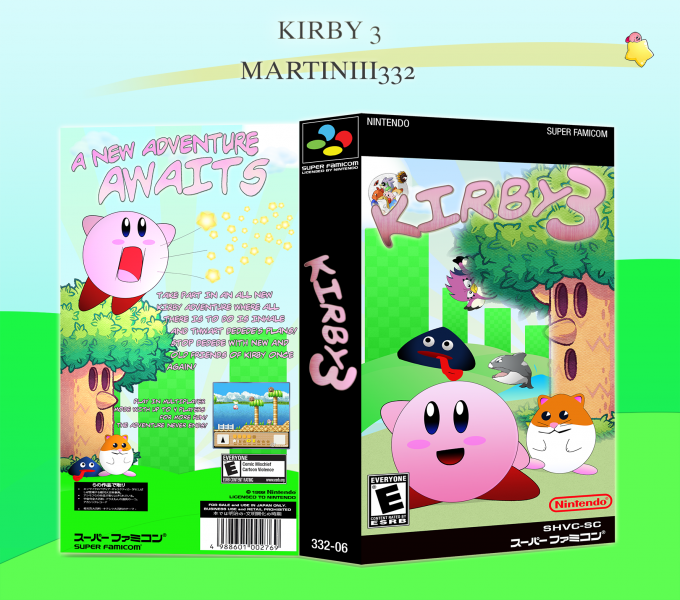 Kirby 3 box art cover