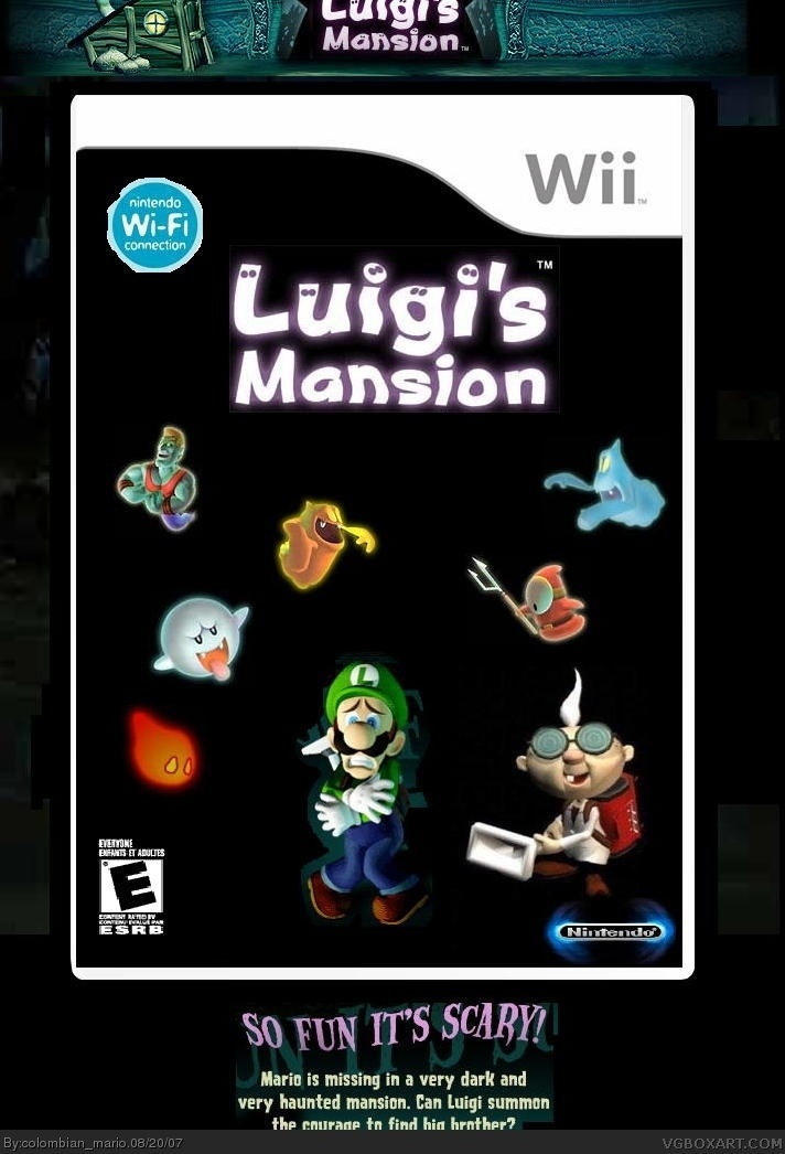 Luigi's Mansion box cover