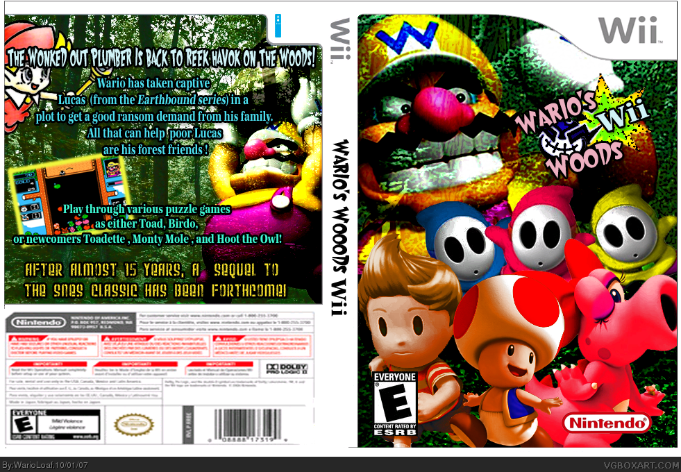 Wario's Woods Wii box cover
