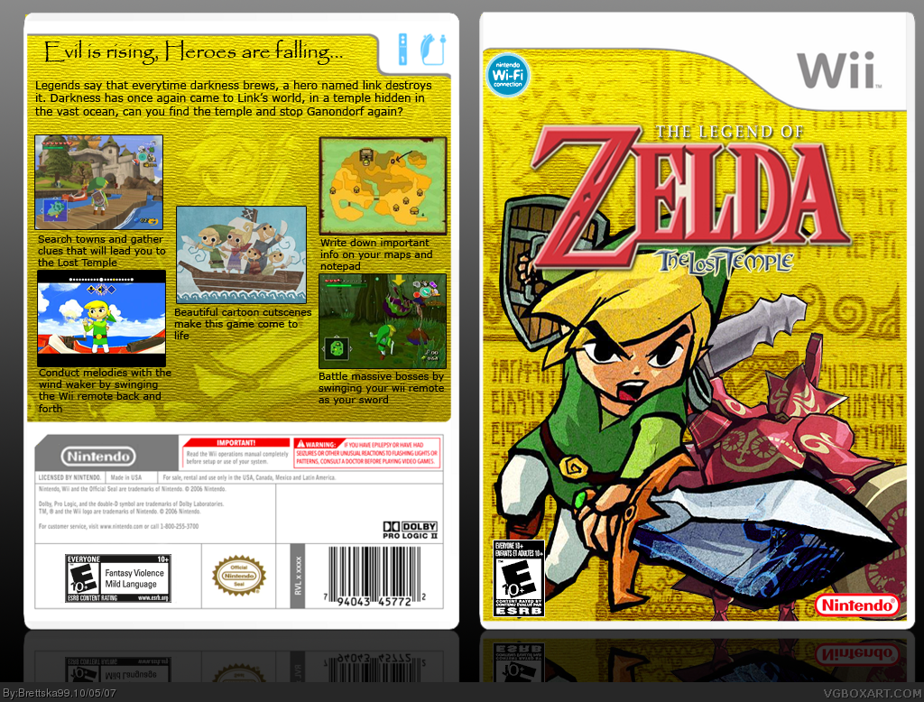 The Legend of Zelda: The Lost Temple box cover