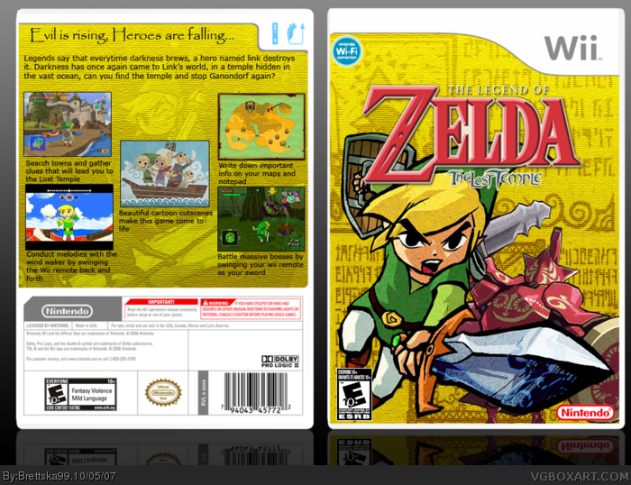 The Legend of Zelda: The Lost Temple box art cover
