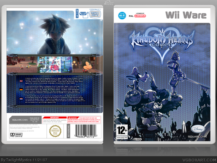 Kingdom Hearts: Coded (WiiWare Classic) box art cover