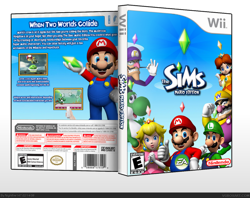 The Sims: Mario Edition box cover